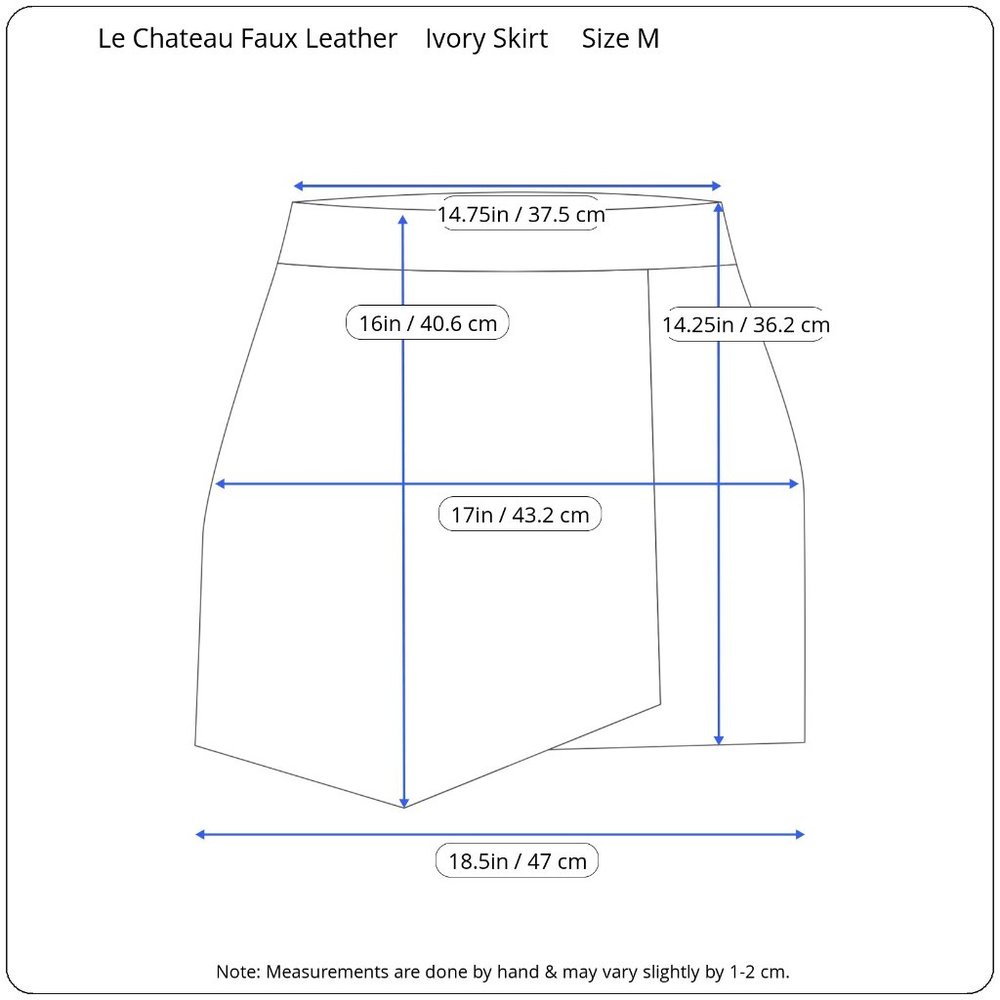 SOLD | NWT Le Chateau Ivory Faux Leather Mini Skirt - Picture 12 of 16